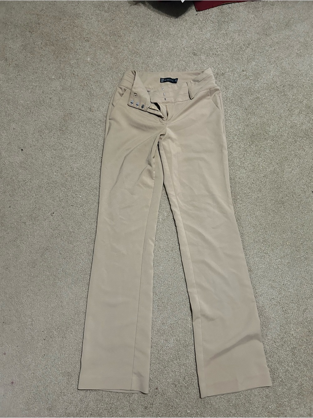 New York & Company Beige Flare Jeans